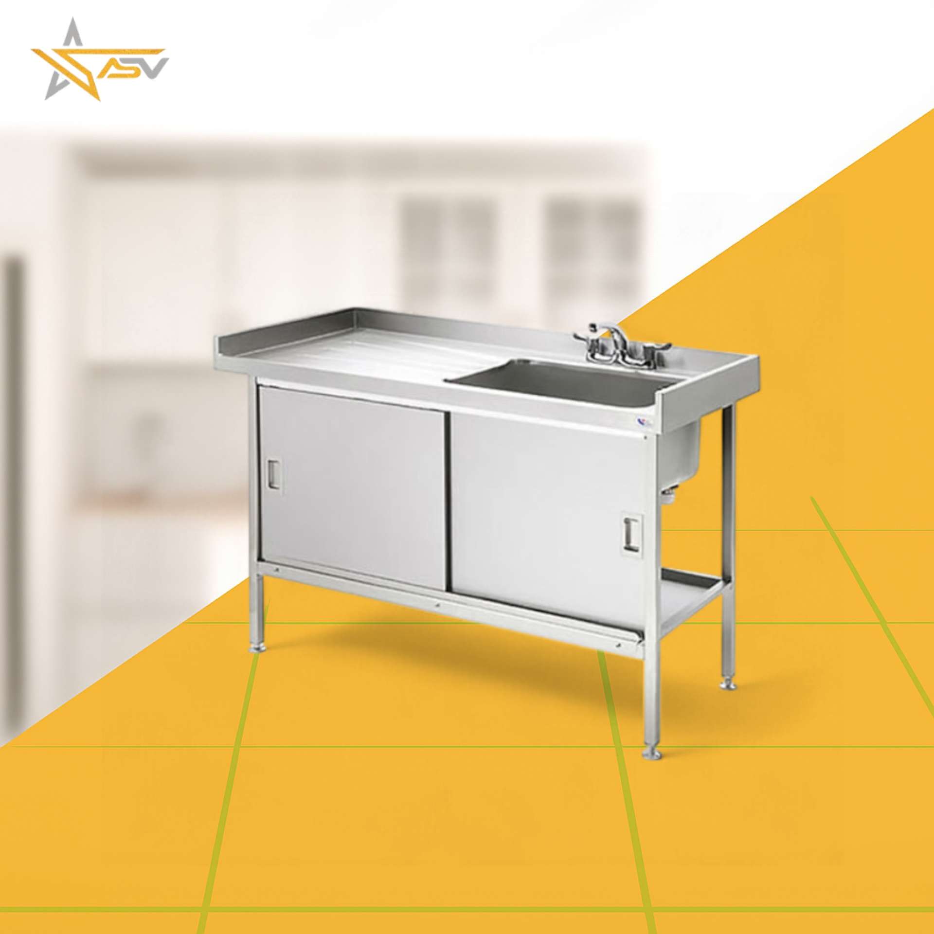 SINK WITH TABLE & STORAGE